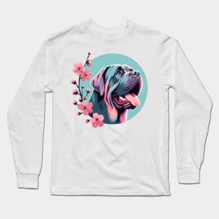 Neapolitan Mastiff's Spring Bliss Among Cherry Blossoms Long Sleeve T-Shirt